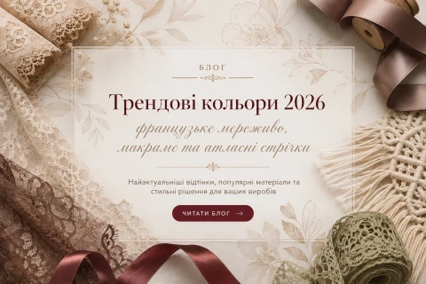 Трендові кольори 2026: французьке мереживо, макраме та атласні стрічки