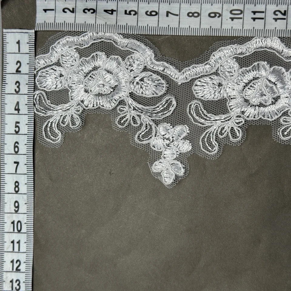 Мережево з кордовую ниткою Т600012 8 см.(16 ярд/14.6 м.), білий