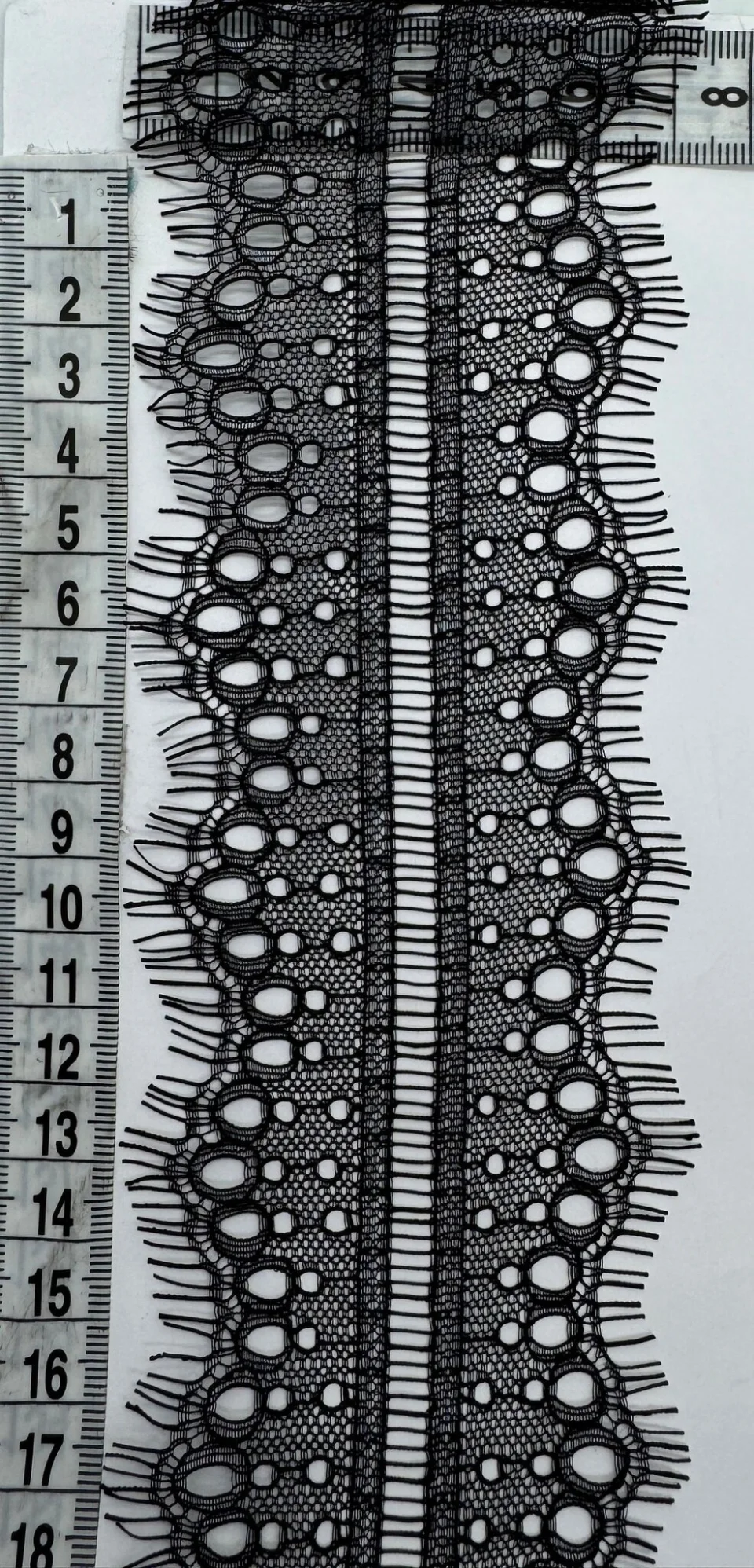 Мереживо французьке J73002 7 см (10*3 м.), J73002 чорний 7 см.