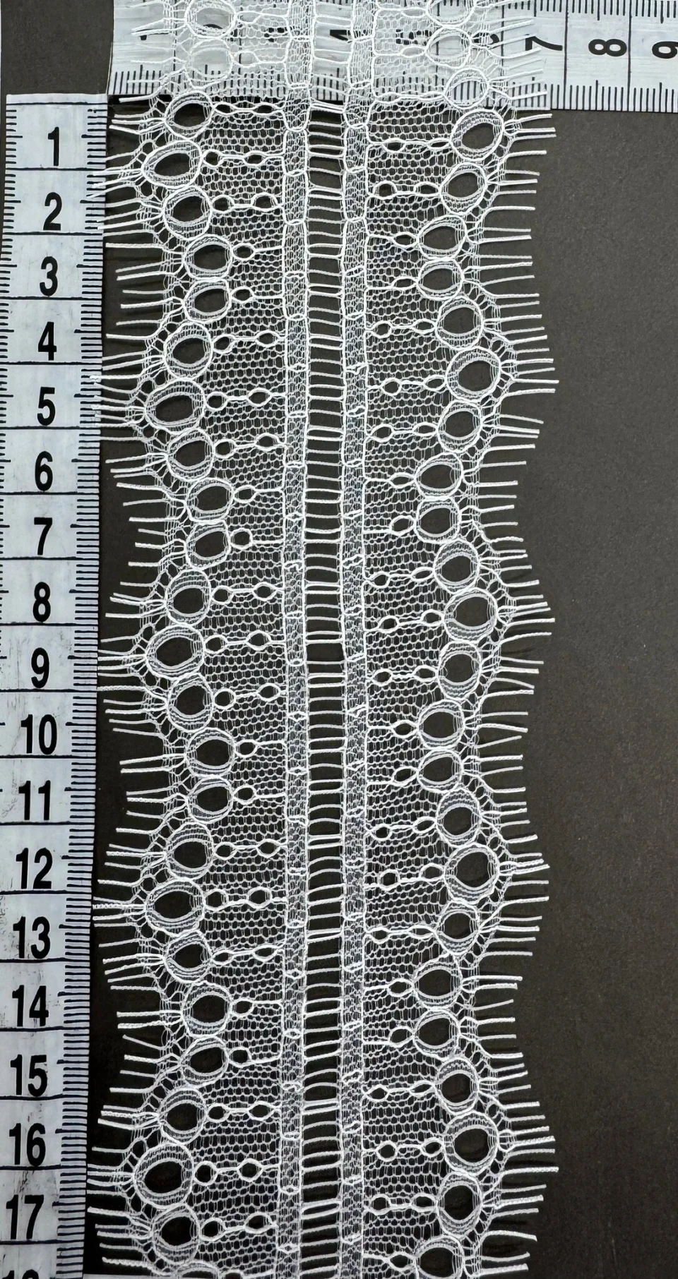 Мереживо французьке J73002 7 см (10*3 м.), J73002 теплий білий 7 см.