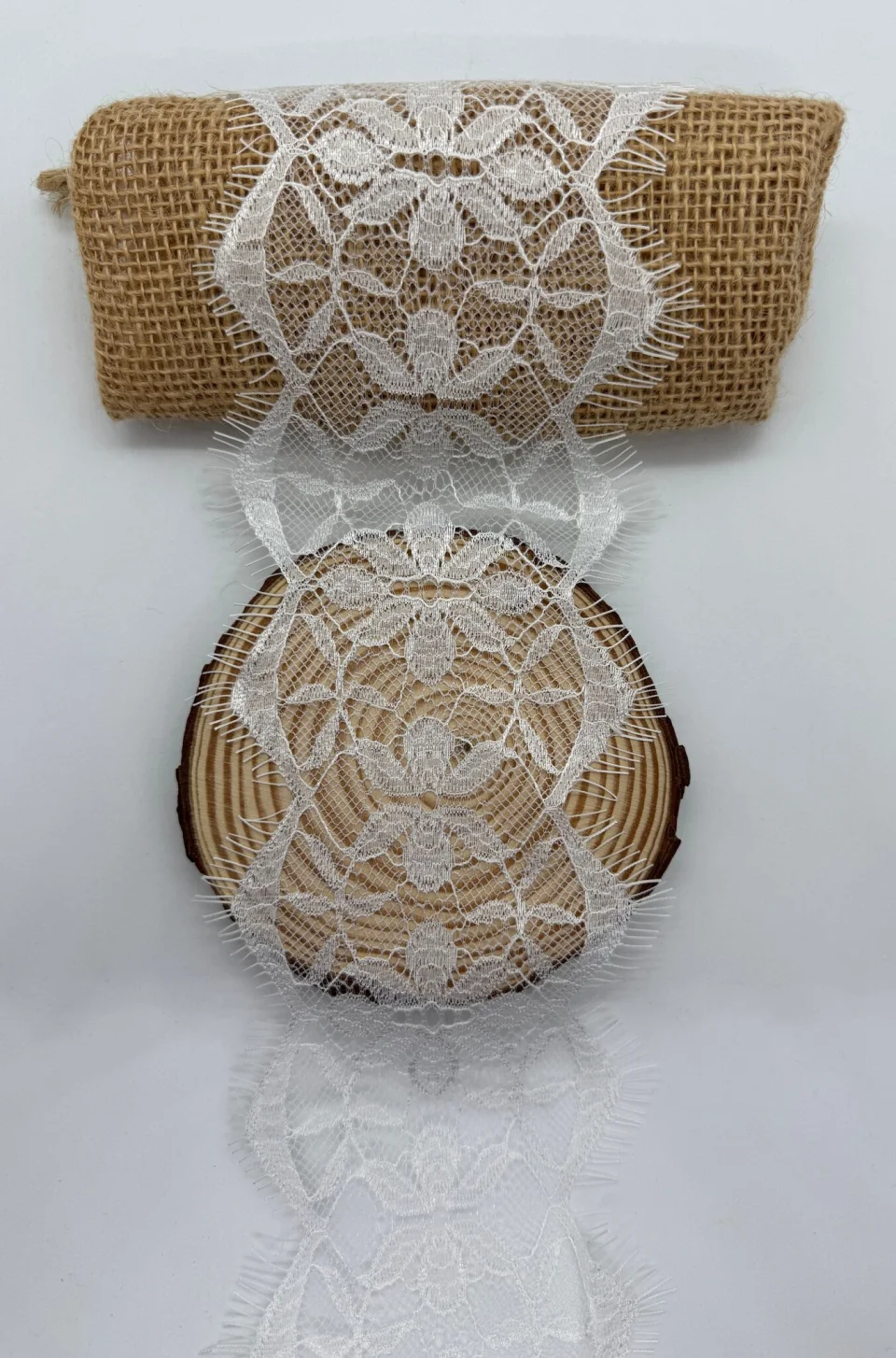 Мереживо французьке J73086 11 см (10*3 м.), теплий білий