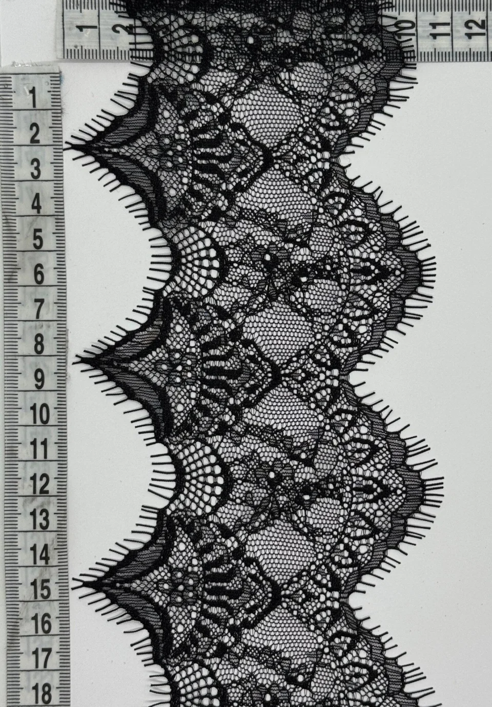 Мереживо французьке J73087 11 см. (10*3 м.), чорний