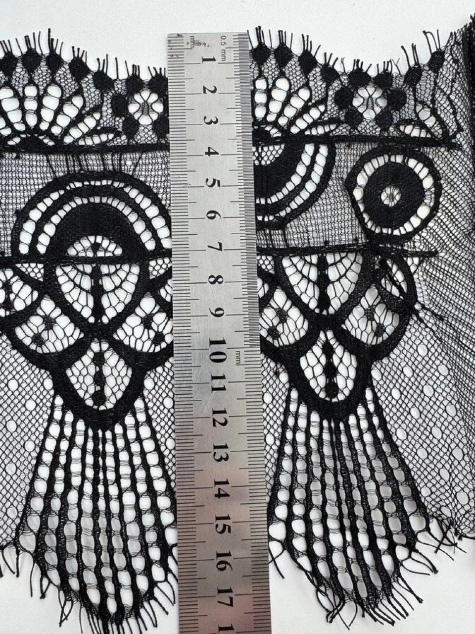 Мереживо французьке J73099 19 см. (10*3 м.), теплий білий