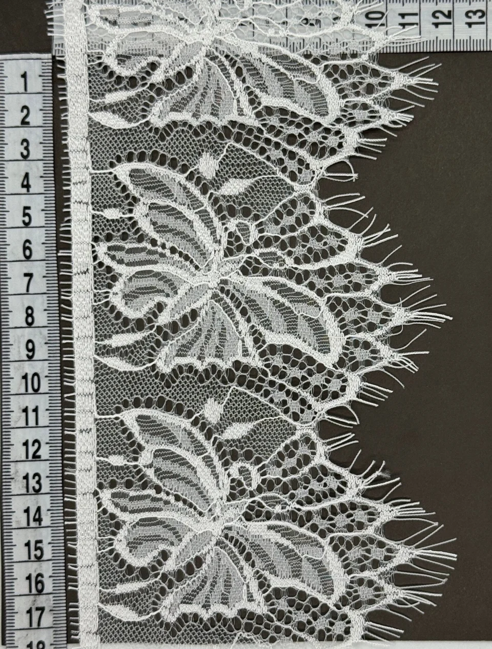 Мереживо французьке J73101 12 см. (10*3 м.), теплий білий