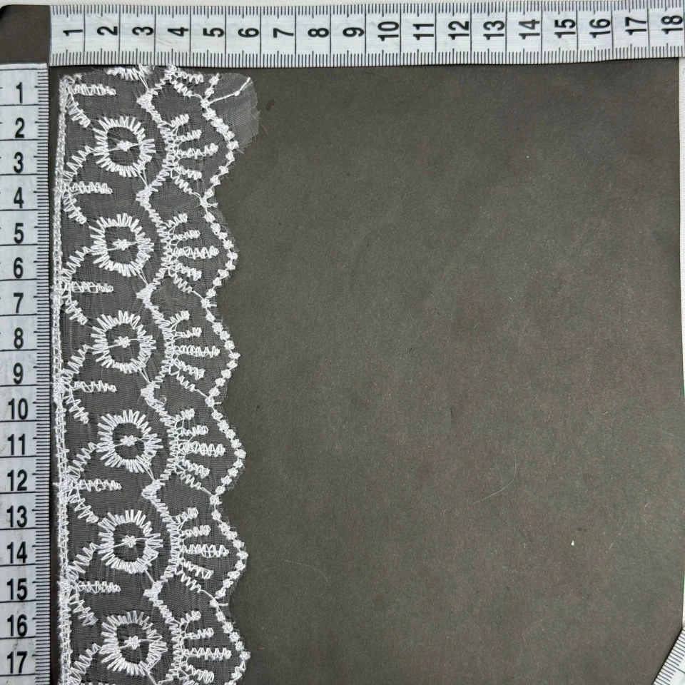 Мереживо органза 2138 6 см.(15 ярдів/13.5 м.), білий