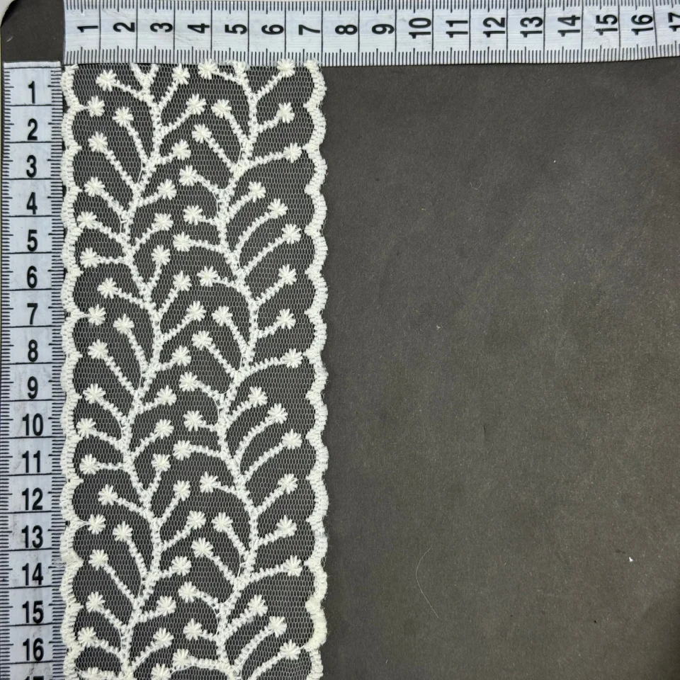 Мереживо органза 0395 7 см.(30 ярдів\27.3 м.), молочний