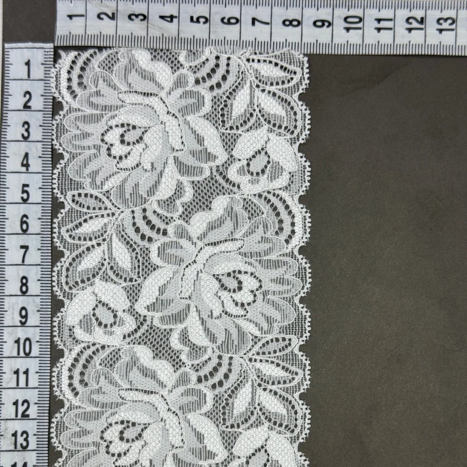 Мереживо стрейч B85019 (268 ярдів), білий