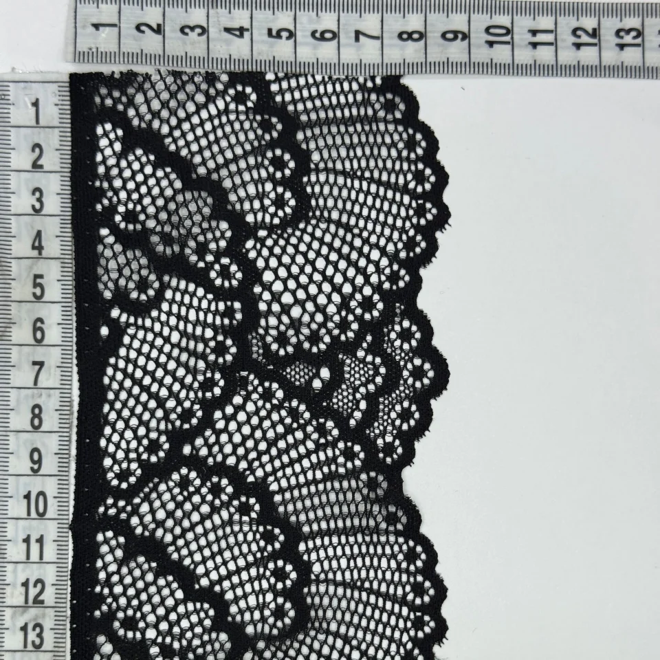 Мереживо стрейч 90036 (256 ярдів), чорний