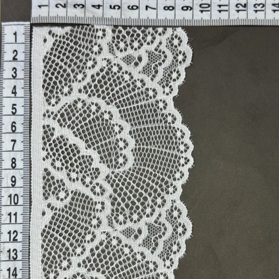 Мереживо стрейч 90036 (256 ярдів), білий