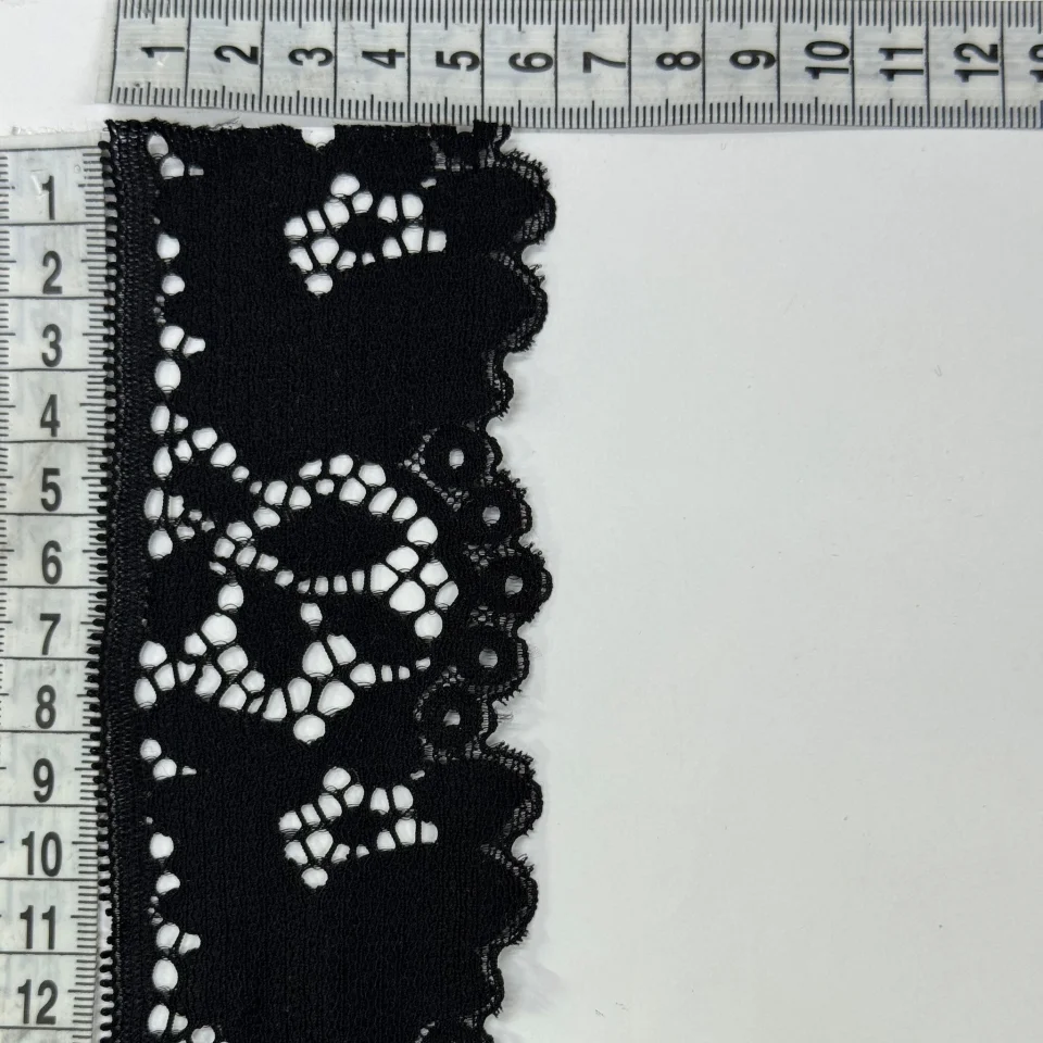 Мереживо стрейч 86066 (221 ярдів), чорний