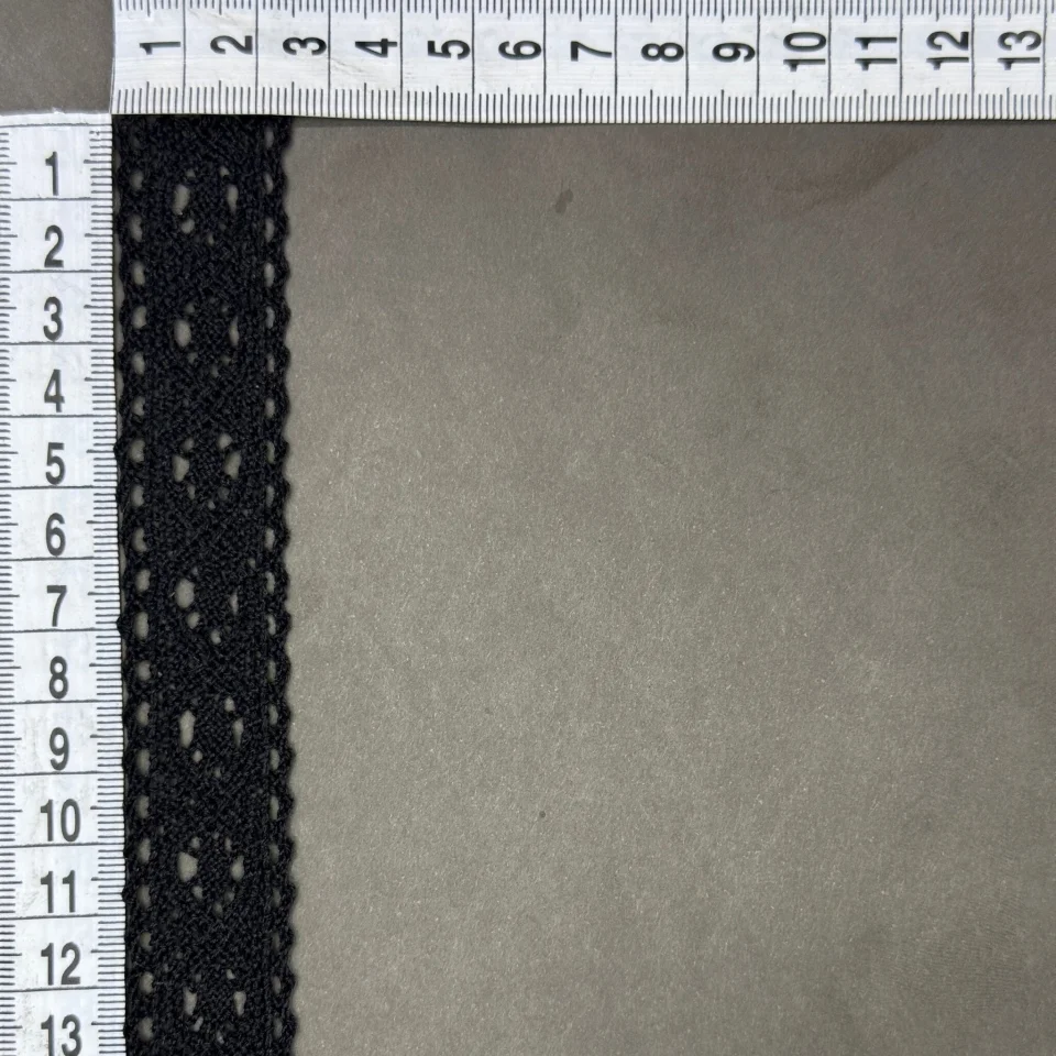 Мереживо макраме 6006 3 см.(200 ярдів/182,8 м.), чорний