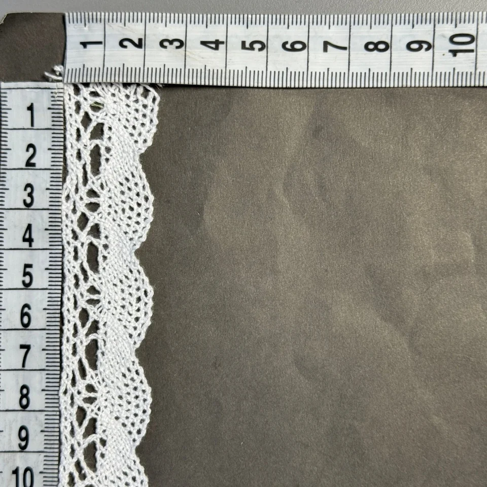 Мереживо макраме 6531 2,5 см.(200 ярдів/182,8 м.), білий