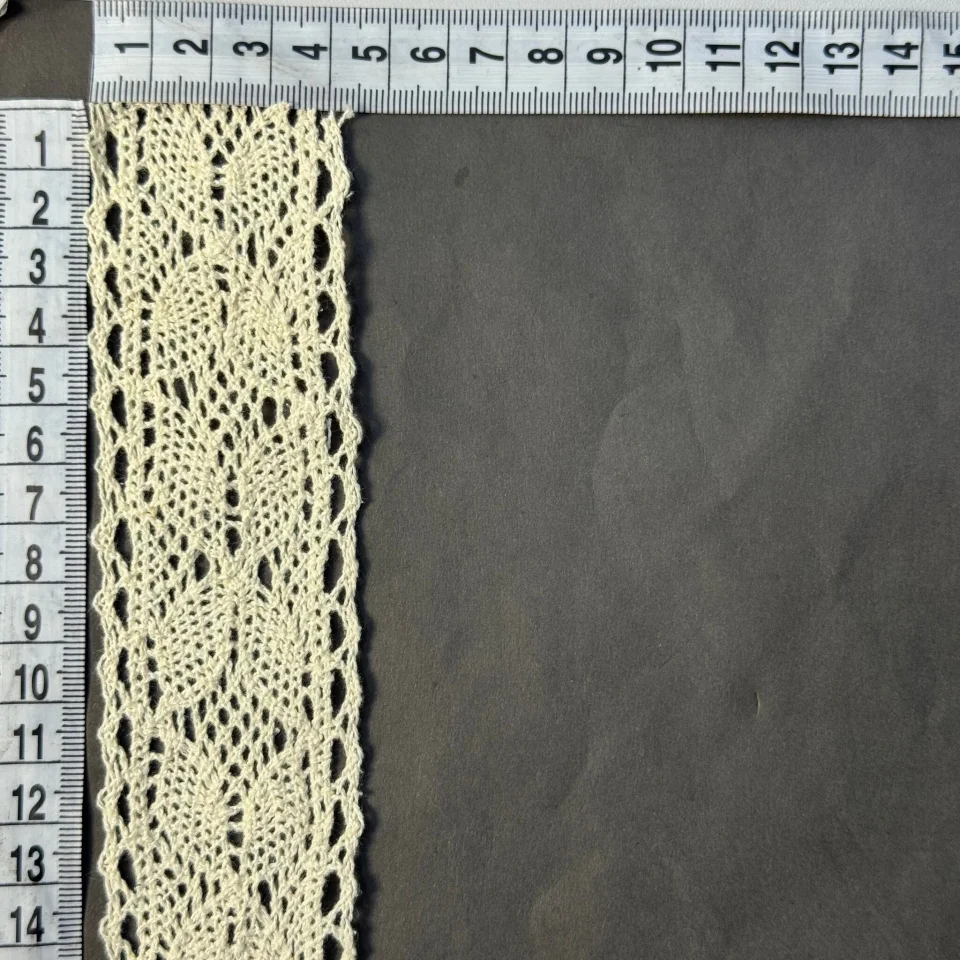 Мереживо макраме 6284 4.5 см (100 ярдів/91,4 м), молочний