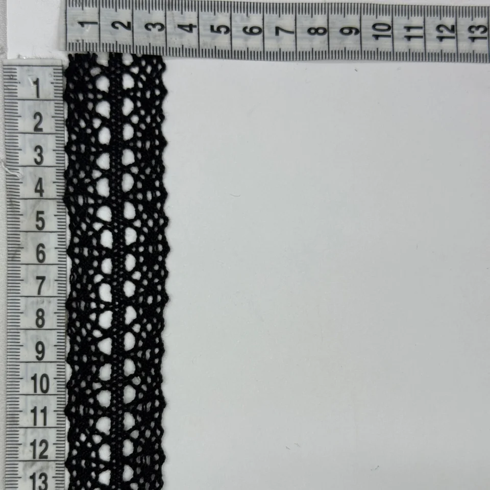 Мереживо макраме 6100 3см.(200 ярдів/182,8 м.), чорний