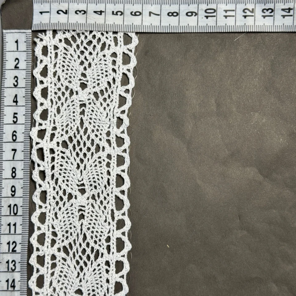 Мереживо макраме 6284 5см (110 ярдів/100,5 м), білий