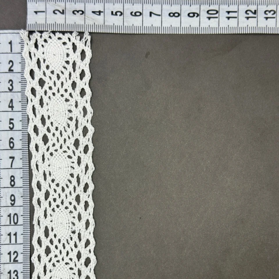 Кружево макраме 8021 4 см (200 ярдов/182,8 м.), молочный