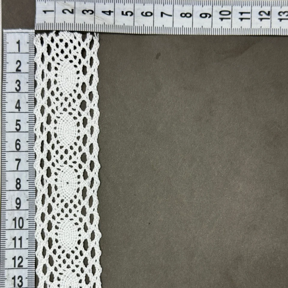 Мереживо макраме 8021 3 см (200 ярдів/182,8 м.), молочний