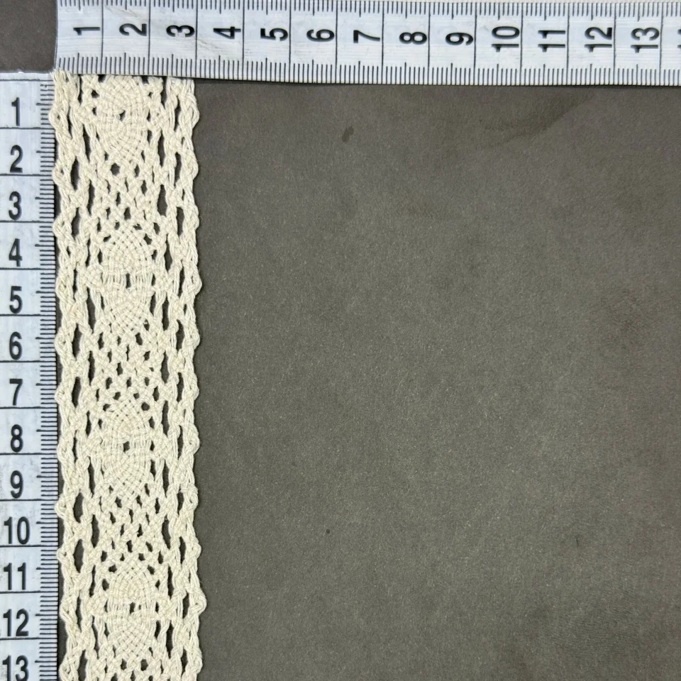 Мереживо макраме 8021 3 см (200 ярдів/182,8 м.), бежевий