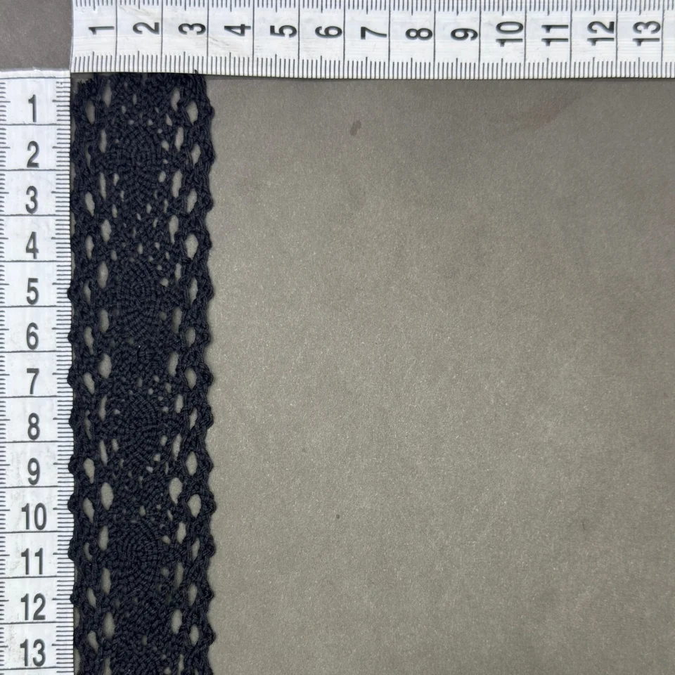 Мереживо макраме 8021 3 см (200 ярдів/182,8 м.), чорний