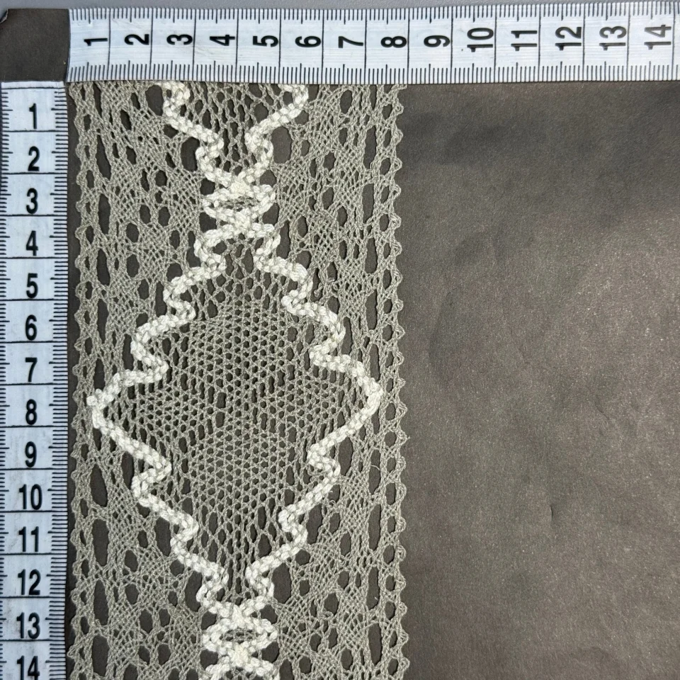 Мереживо макраме 5-1 8,5 см.(100 ярдів/91,4 м.), сірий+бежевий