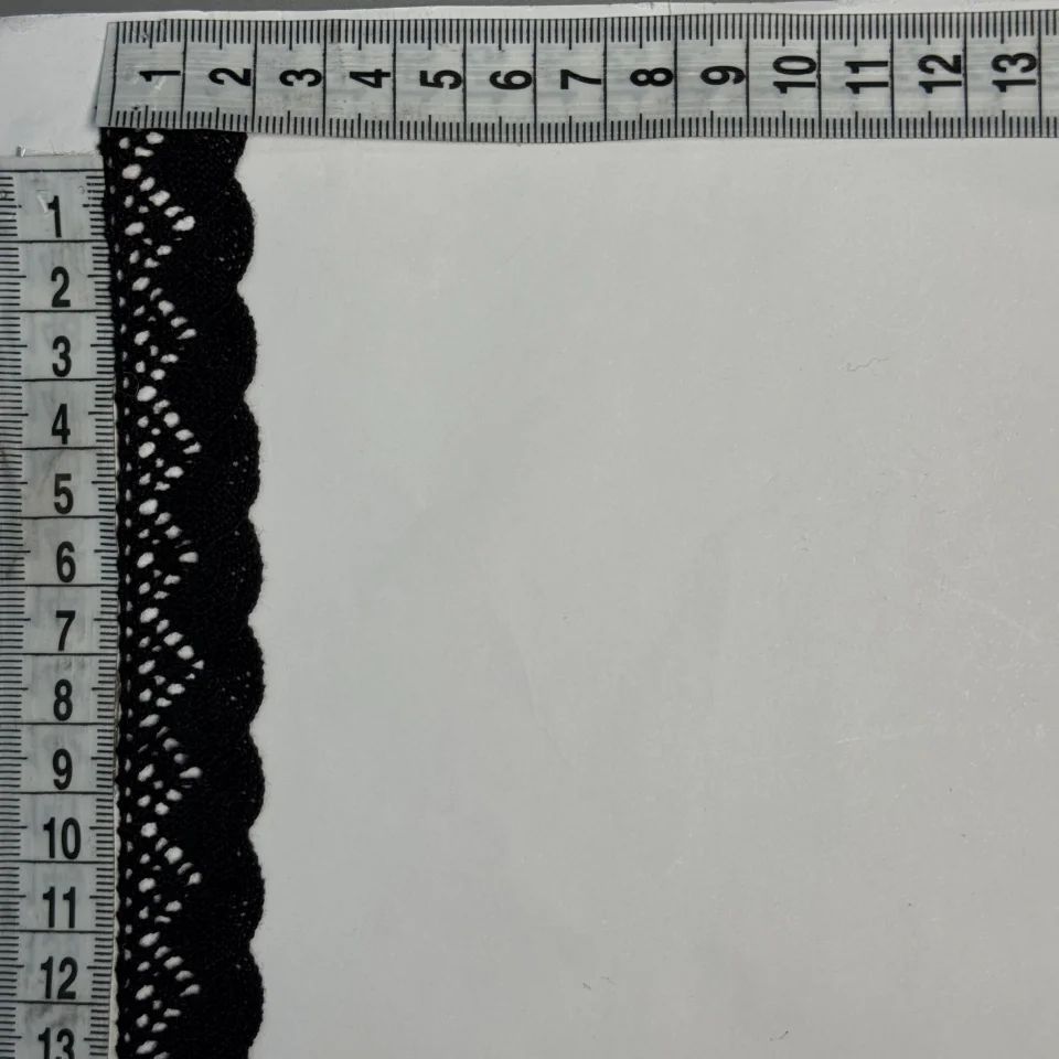 Мереживо макраме 11-5 2 см.(200 ярдів/182,8 м.), чорний