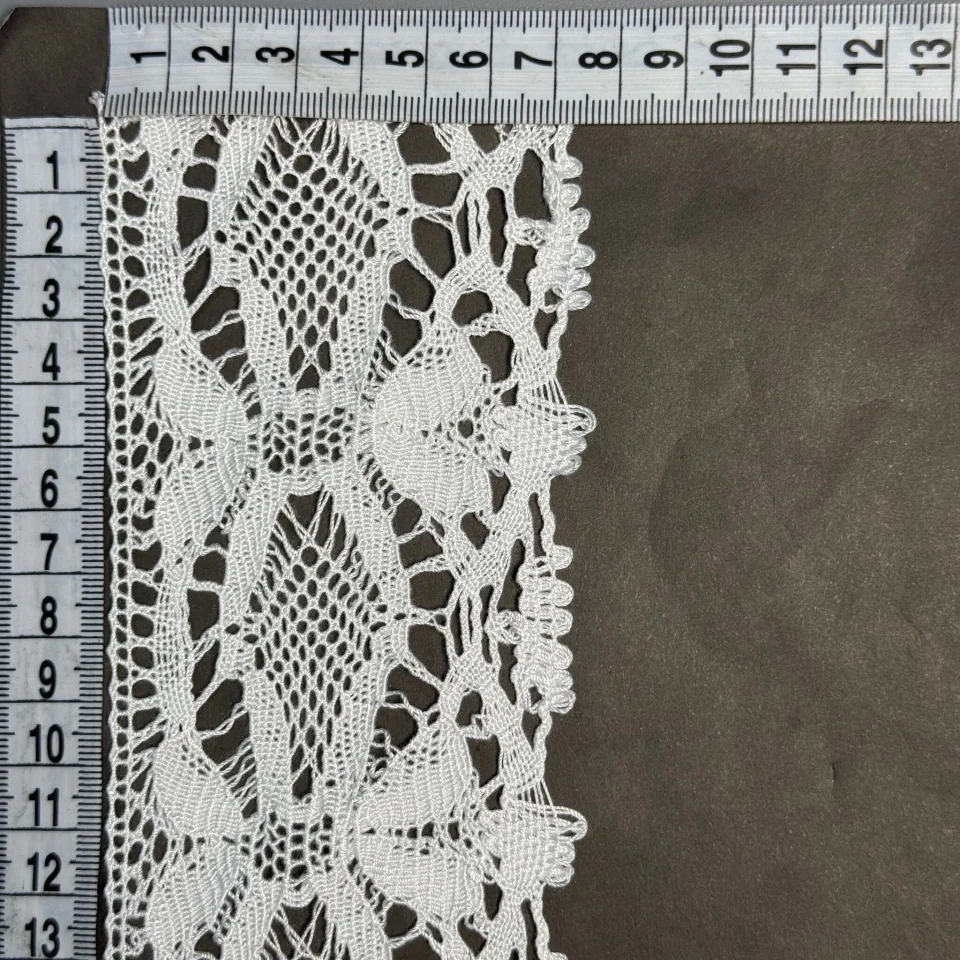 Мереживо макраме 12-3 7 см.(100 ярдів/91,4 м.), молочний