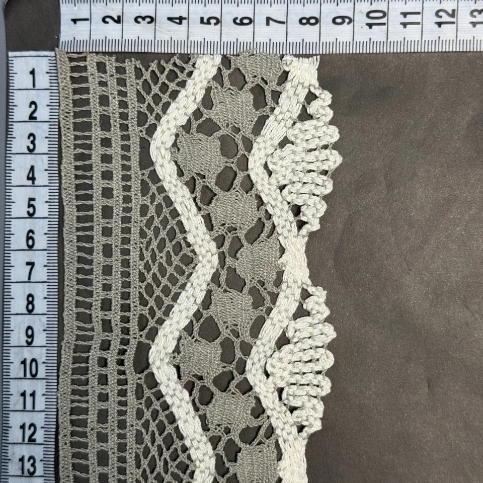 Мереживо макраме 15-2 (100 ярдів/91,4 м.), сірий+бежевий