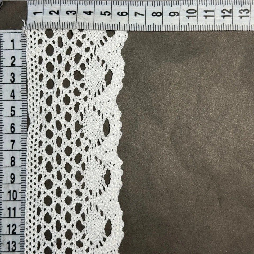 Мереживо макраме 8577 6 см (100 ярдів/91,4 м.), білий
