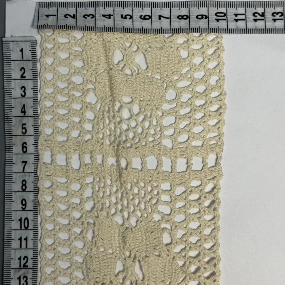 Мереживо макраме 8440 8 см (50 ярдів/45,7 м.), бежевий
