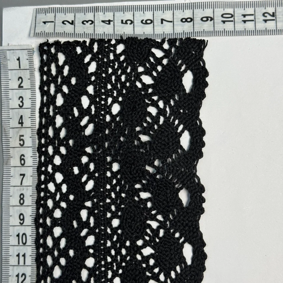 Мереживо макраме 5327 8 см (50 ярдів/45,7 м), чорний