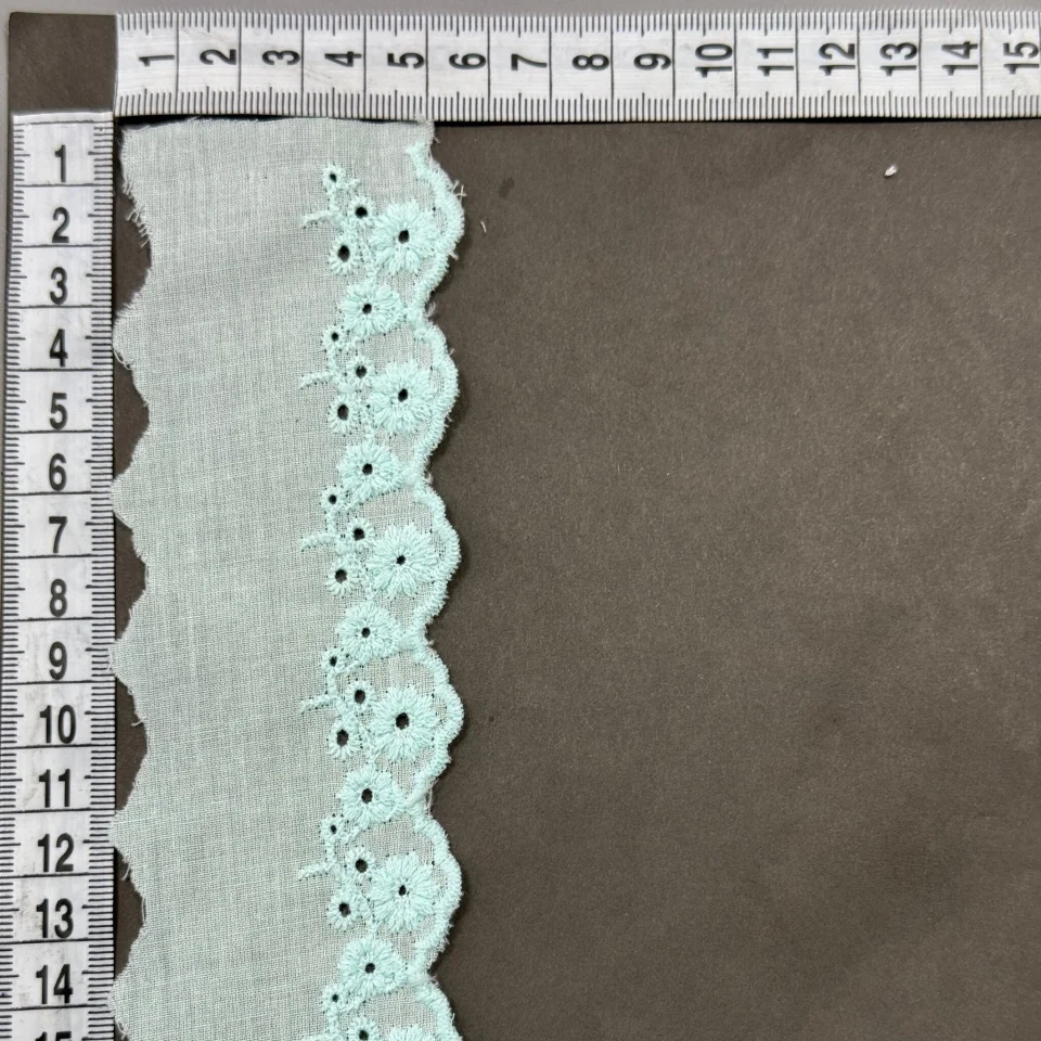 Мереживо прошва 100232 5,5 см.(160 ярдів/146,3 м.), бірюзовий