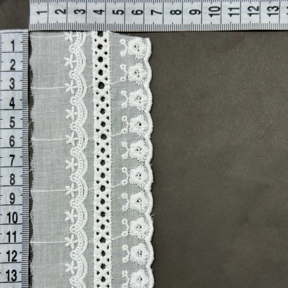 Мереживо прошва 6110 6,5 см(160 ярдів/146,3 м.), Білий