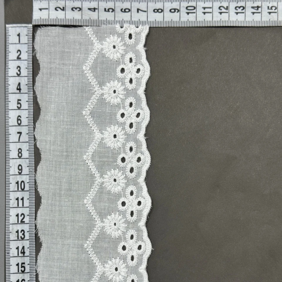 Мереживо прошва 6070 7 см.(32 ярдів/29,26 м.), Білий