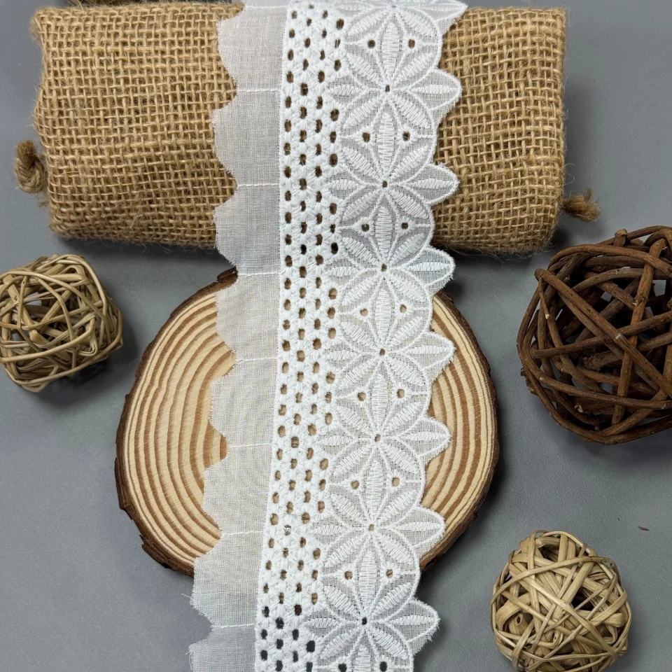 Мереживо прошва 8160 5,5 см.(32 ярдів/29,2 м.), білий