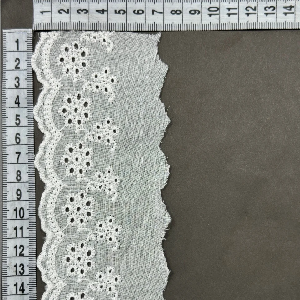 Мереживо прошва 8080 7,5 см.(30 ярдів/27,4 м.), Білий