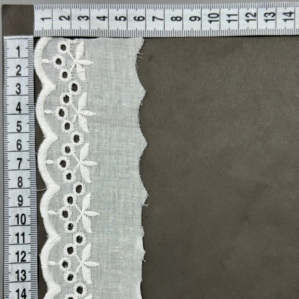 Мереживо прошва 7055 6 см.(30 ярдів/27,4 м.), Білий