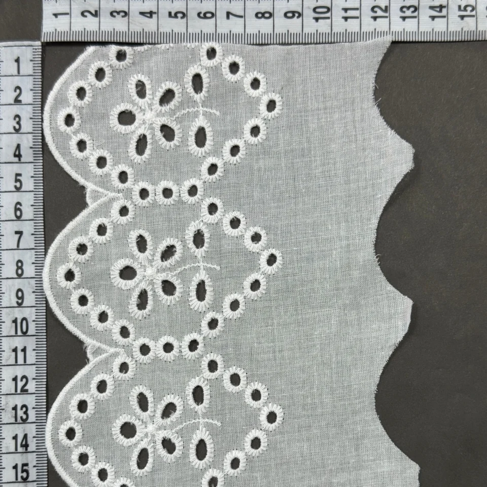 Мереживо прошва 8150 13 см.(15 ярдів/13,7 м.), Білий