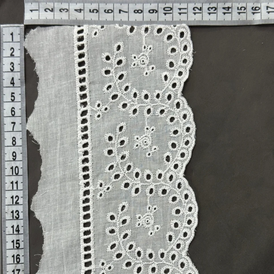 Мереживо прошва 8180 11 см.(15 ярдів/13,7 м.), Білий