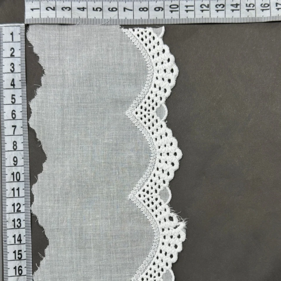 Мереживо прошва 6100 10 см.(16 ярдів/14,63 м.), Білий