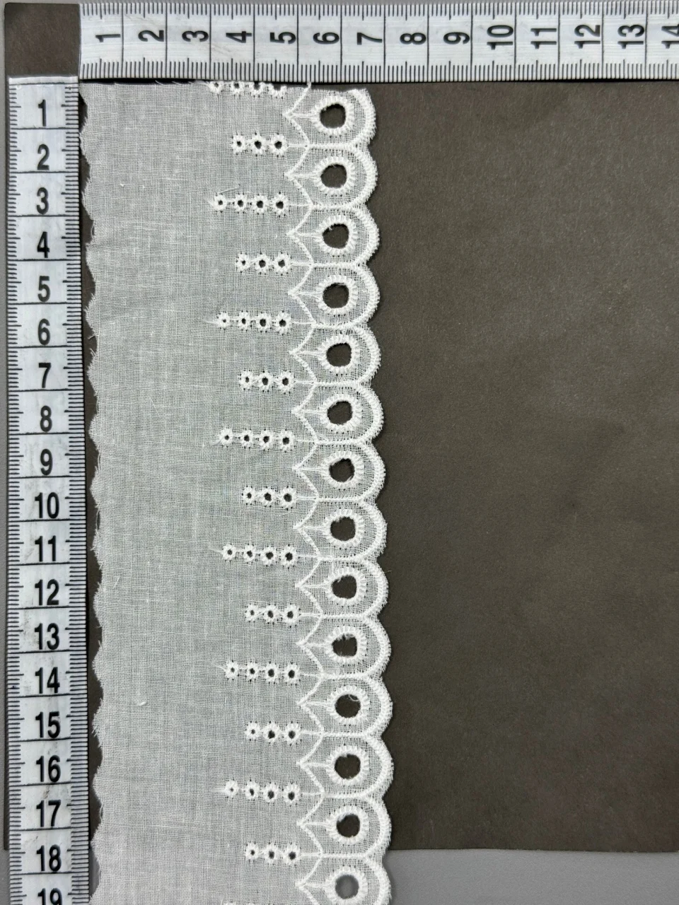 Мереживо прошва 8075 7 см.(30 ярдів/27,4 м.), білий