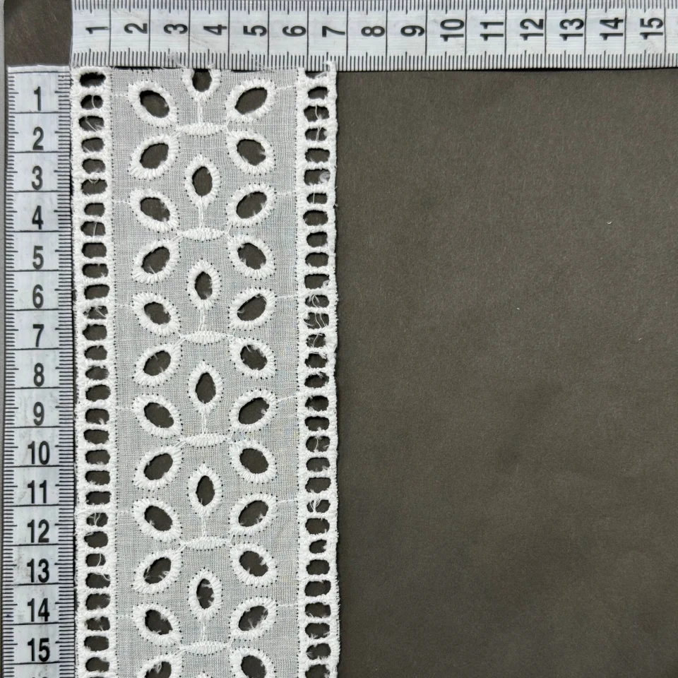 Мереживо прошва АL1153 6,5 см.(20 ярдів/18,2 м.), білий
