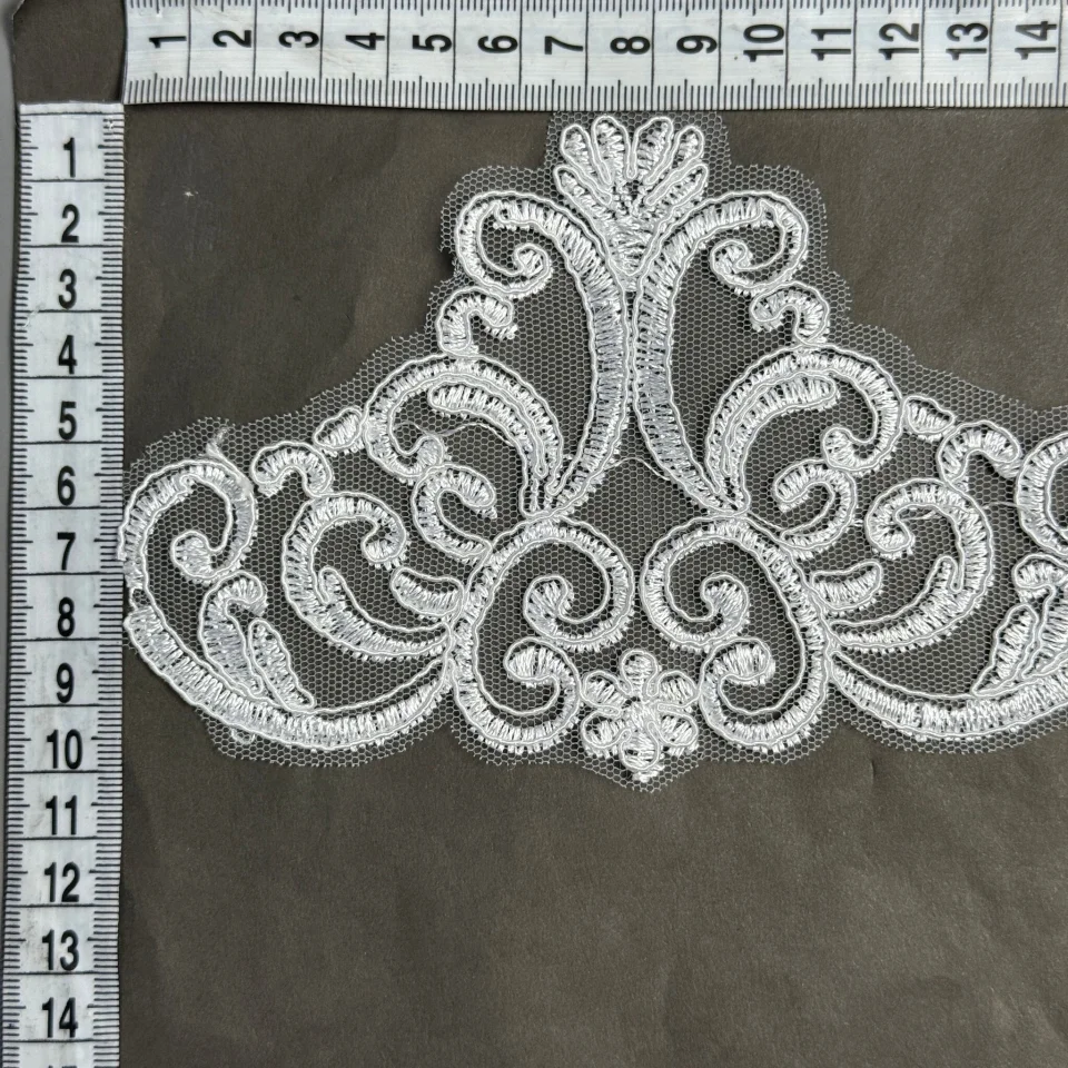 Мережево з кордовую ниткою Т600010 10 см. (16 ярдів/14.6 м.), білий