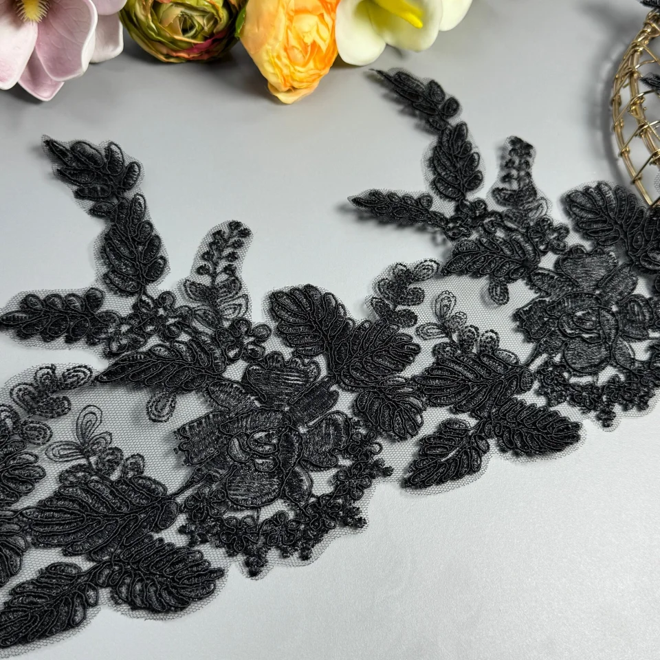 Мережево з кордовую ниткою С1135 21 см.(16 ярдів/14.6 м.), чорний