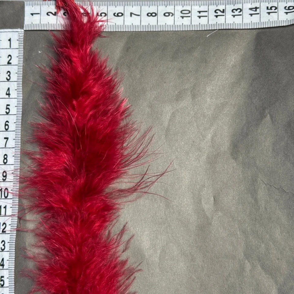 Пір'я боа 16 гр. (2 метра), 25 бордовий