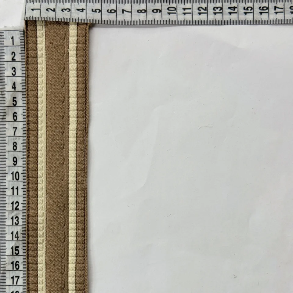 Лампас трикотажний D#1 4 см (50 м), C:1 світло бежевий
