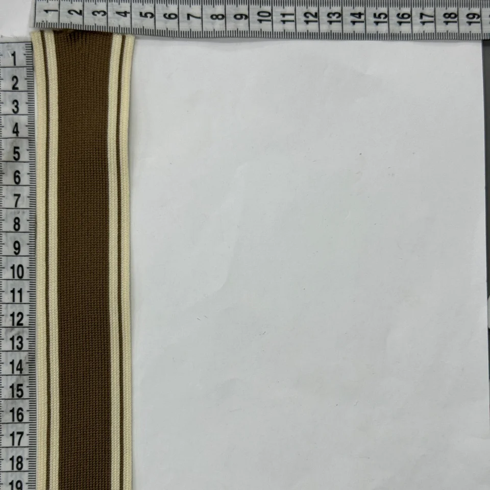 Лампас трикотажний D#5-1 4 см (50 м), C:2 темно бежевий