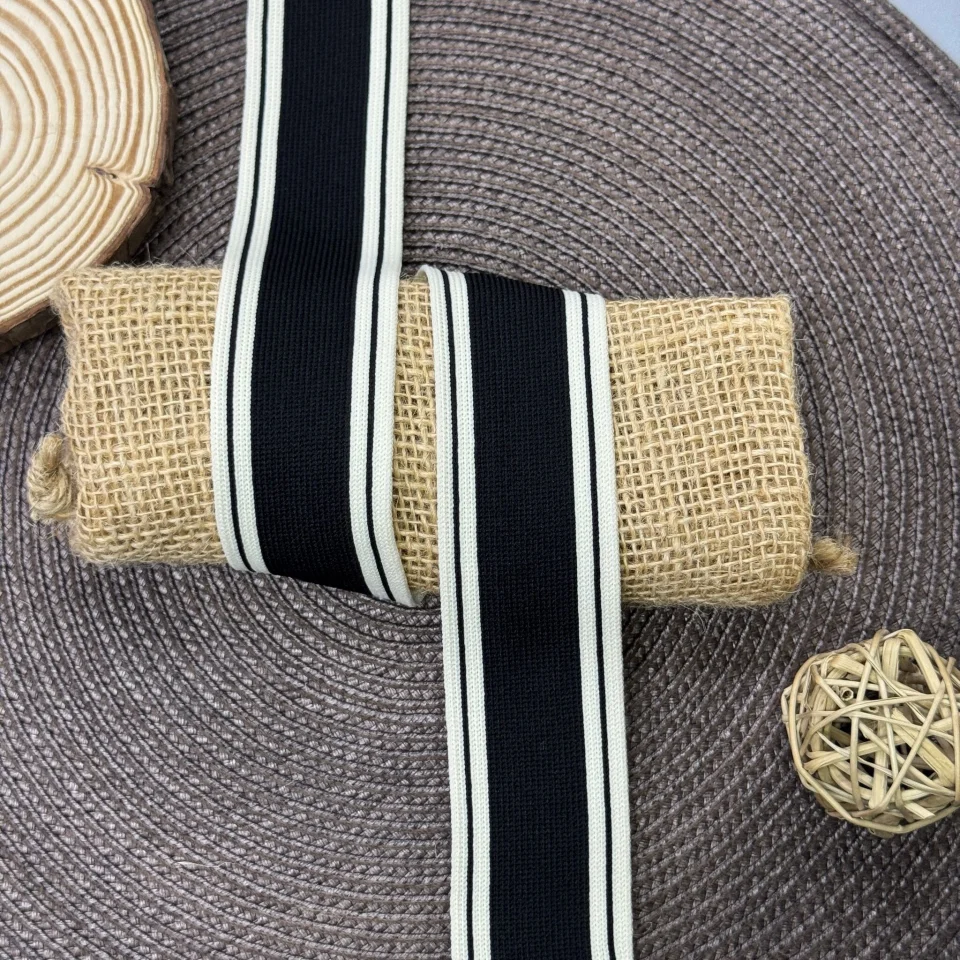 Лампас трикотажний D#5-1 4 см (50 м), чорний