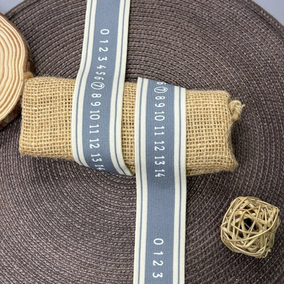 Лампас трикотажний D#5-2 цифри 0-14 4 см (50 м) , C:5 світло сірий