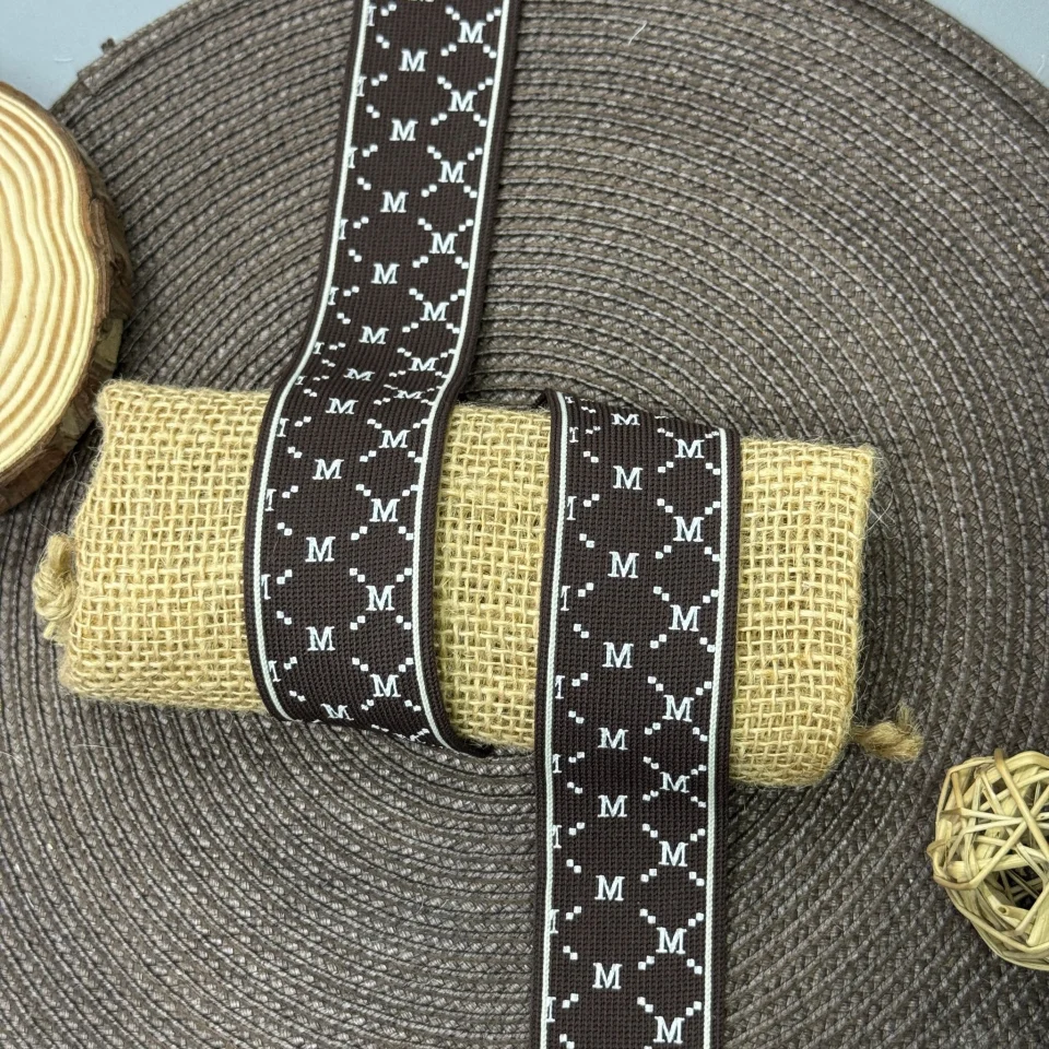 Лампас трикотажний D#7 M 4 см (50 м) , C:3 темно коричневий