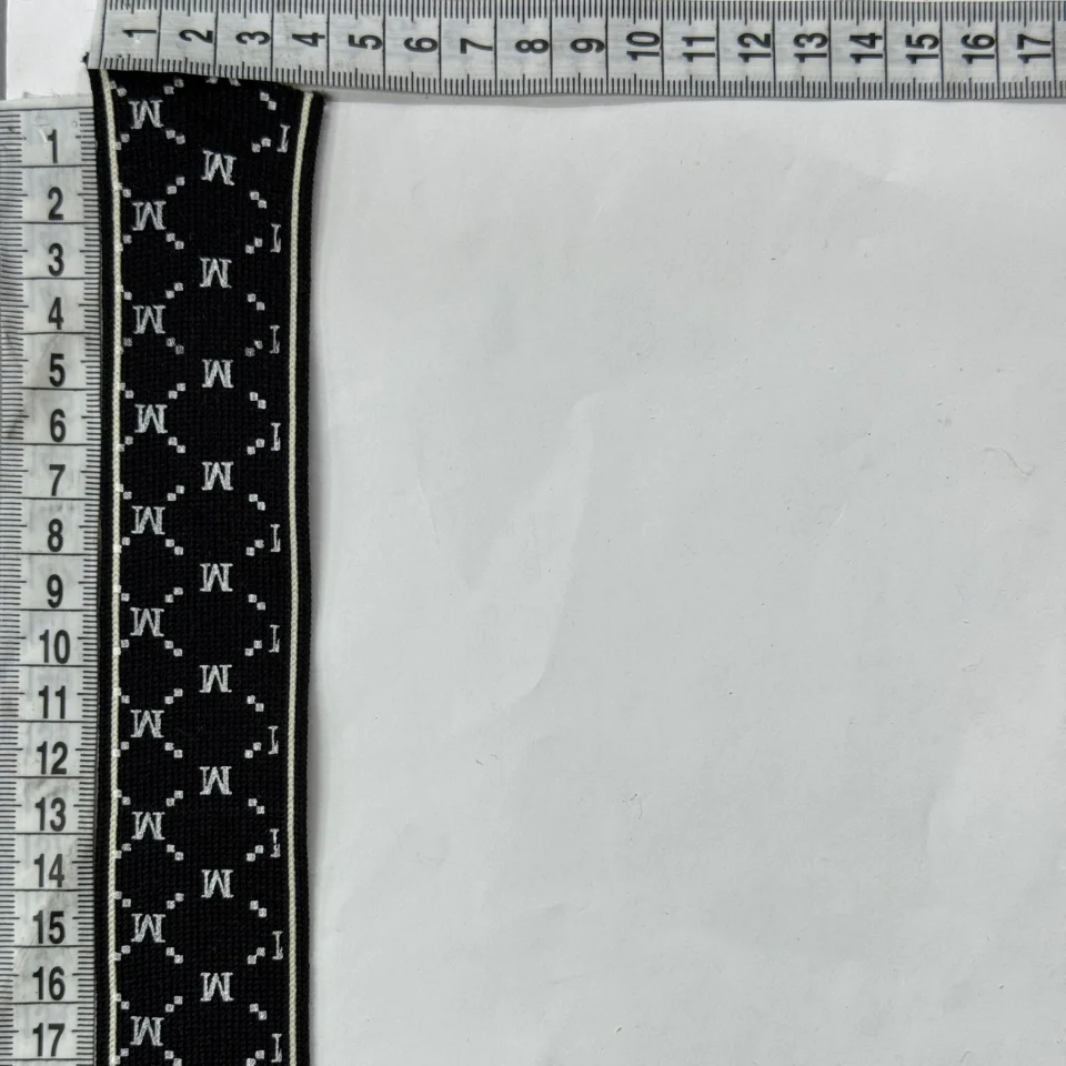 Лампас трикотажний D#7 M 4 см (50 м) , C:6 чорний